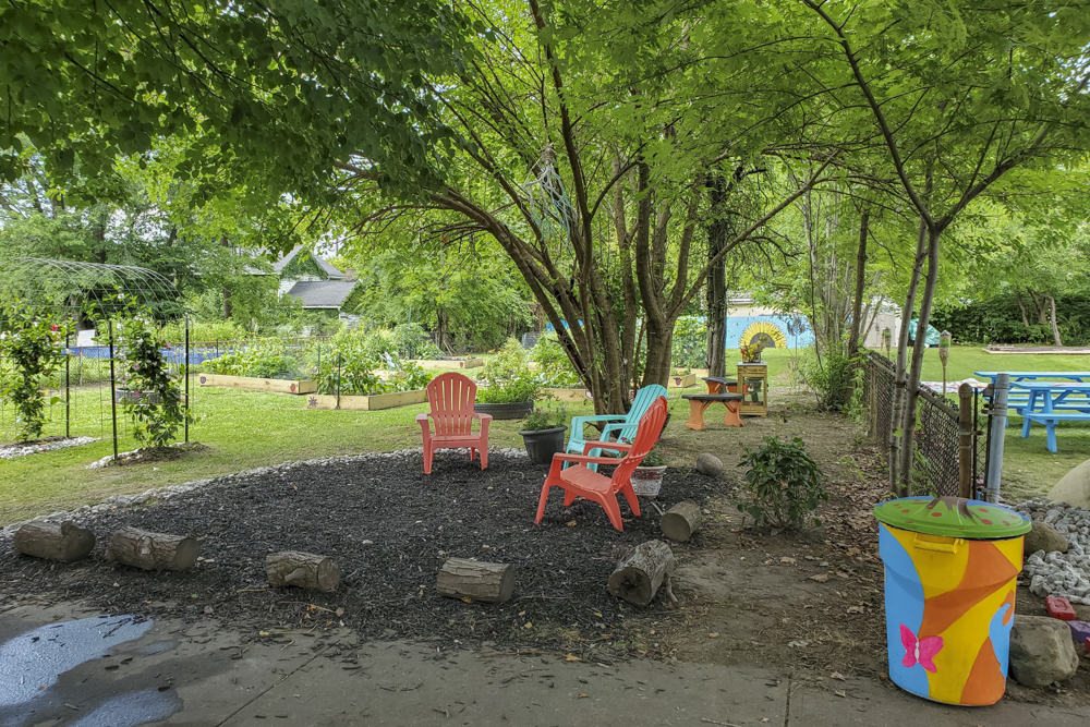 Celebrate Arts and Performance work swith arts and gardening camp students